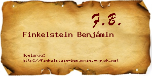 Finkelstein Benjámin névjegykártya